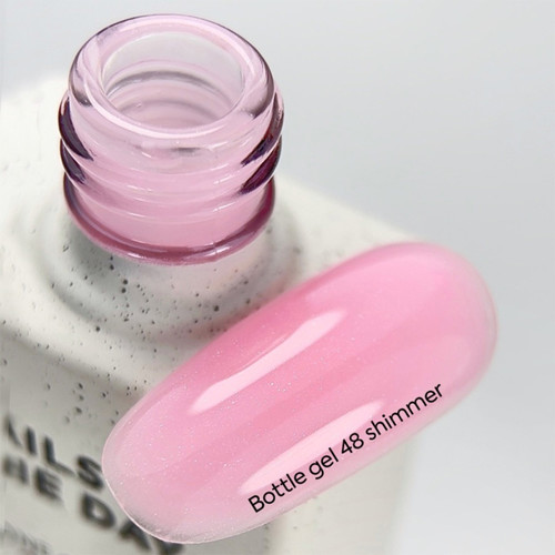 Gel NAILSOFTHEDAY Flaschengel 48 Intensives Pink mit Schimmer 10 ml - Фото №3