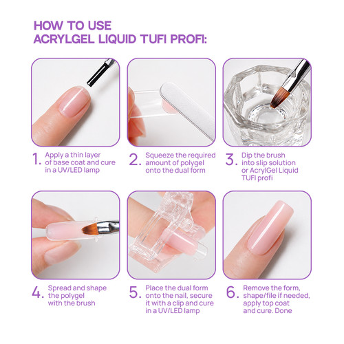 TUFI profi Acrylgel Liquid 100 ml für die Verarbeitung von Polygel und Acrylgel - Фото №3