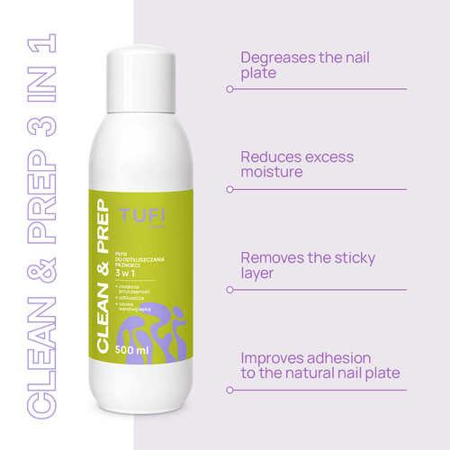 TUFI profi CLEAN & PREP 3-in-1 Nagel-Entfetter, 500 ml - Фото №5