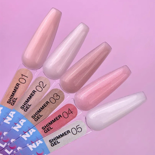 Gel for nail extensions LUNA Shimmer Gel 5 milky white 50 ml (323-5427-1579) - Фото №2