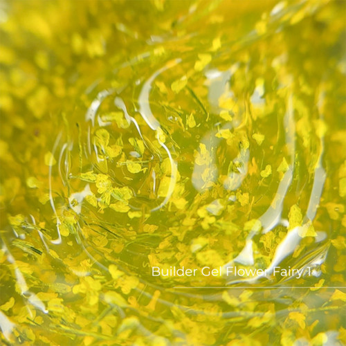 Crystal Builder Gel Flower Fairy 1 mit gelben Trockenblumen 30 ml - Фото №2