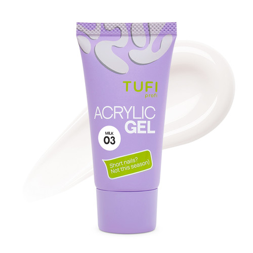 Acrylgel zur Nagelverlängerung TUFI Profi 03 Milk, 30 g (0329139) - Фото №1