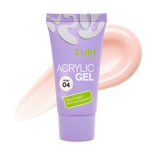 Acrylgel zur Nagelverlängerung TUFI Profi 04 Ivory, 30 g (0329140) - Фото №1