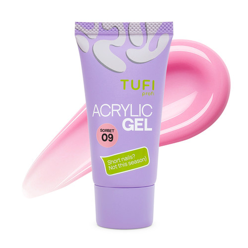 Acrylgel zur Nagelverlängerung TUFI Profi Nr. 09 Sorbet, 30 g (0329145) - Фото №1