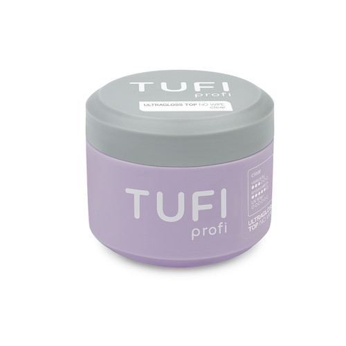 Glossy top coat for gel polish TUFI profi UltraGloss No Wipe Top without UV filters 30 ml (0333822) - Фото №2