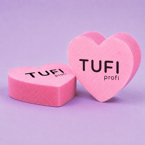 Бафик TUFI profi мини сердце розовый 100/180 грит 50 шт (0309786) - Фото №4