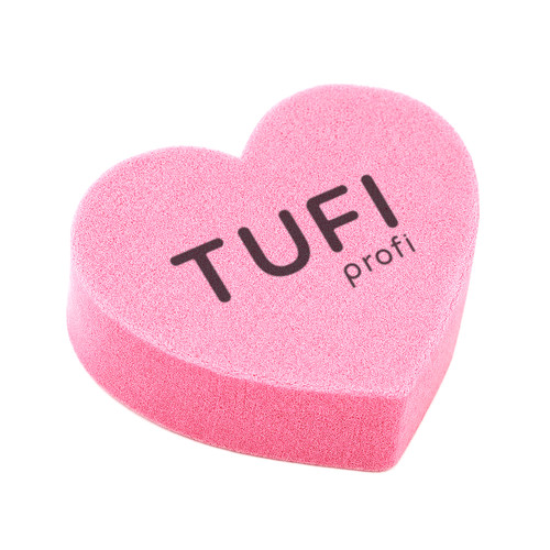 Бафик TUFI profi мини сердце розовый 100/180 грит 1 шт (0334508) - Фото №1