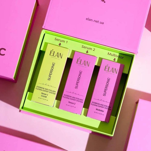 ELAN SUPERSONIC 2.0 Augenbrauen- und Wimpernlaminierungs-Set (Serum 1 CLEAR) - Фото №3