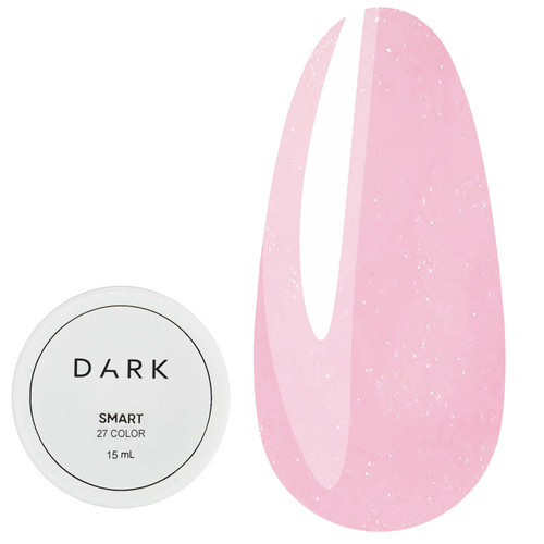 Dark Smart Builder Gel 27, hellrosa mit Schimmer, 15 ml - Фото №1