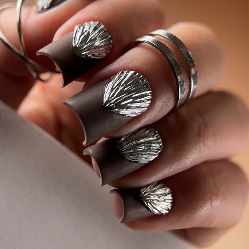 Гель для дизайна HEYLOVE Paint gel Metallic 5 г - Фото №5
