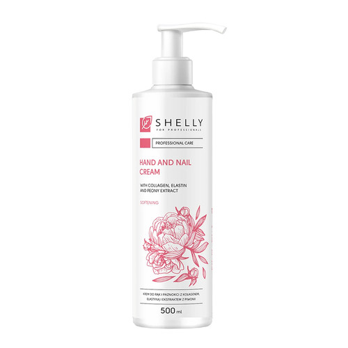 Shelly Hand- und Nagelcreme mit Kollagen und Pfingstrose für geschmeidige Haut, 500 ml - Фото №1