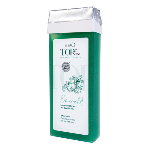 Soft wax Italwax Top Line Emerald in a cartridge 100 ml - Фото №3