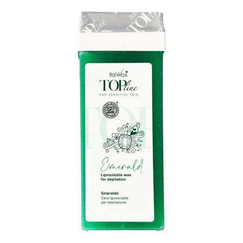 Soft wax Italwax Top Line Emerald in a cartridge 100 ml - Фото №1