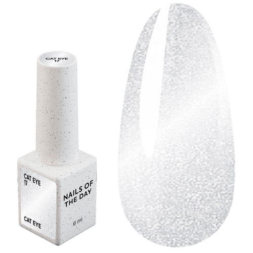 Gel polish NAILSOFTHEDAY CAT EYE 17 silver 6 ml - Фото №1