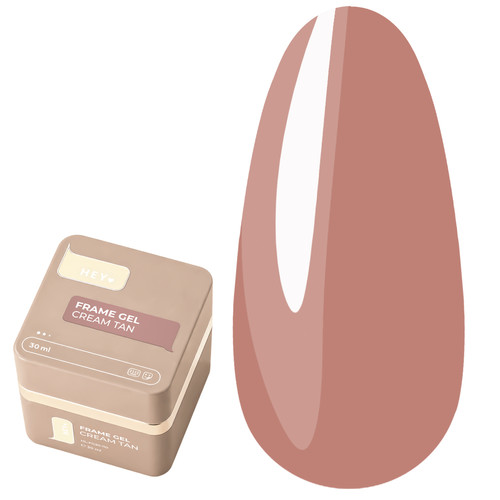 Гель для наращивания HEYLOVE Frame Gel Cream Tan с помпой 30 мл - Фото №1