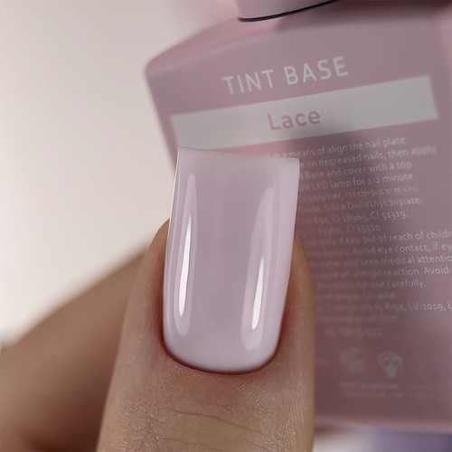 База для ногтей HEYLOVE Tint base Sunset Lace пастельный холодный розовый 15 мл - Фото №2