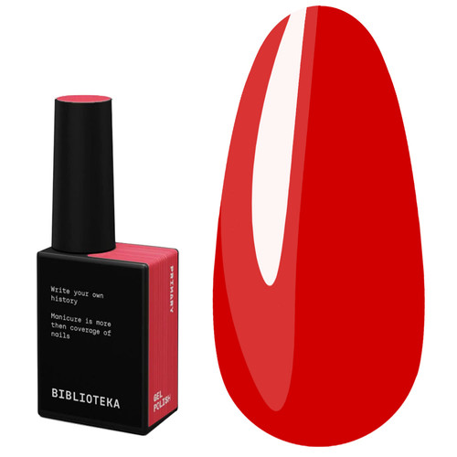 Gellack BIBLIOTEKA RED SPECTRUM 41 Primärer Leuchtendes Reinrot, 10 ml - Фото №1
