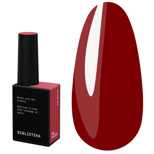 Gellack BIBLIOTEKA RED SPECTRUM 43 Scarlet Warmes, intensives Rot, 10 ml - Фото №1