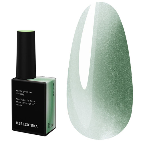 Gellack BIBLIOTEKA CAT EYE RAYS 12 Aurora Grün-Perlmutt, 10 ml - Фото №1