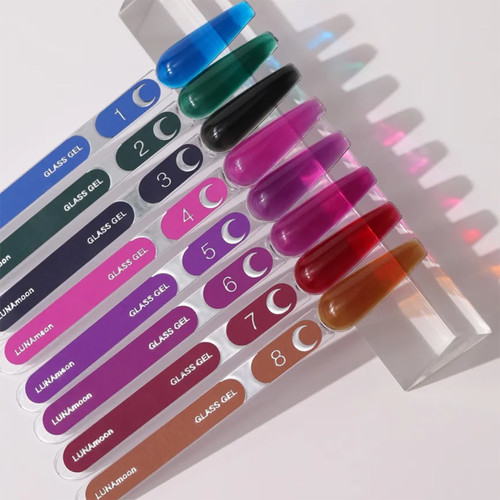 Gel for nail extensions LUNA Glass Builder Gel 2 green stained glass 15 ml (373-6375-1982) - Фото №4