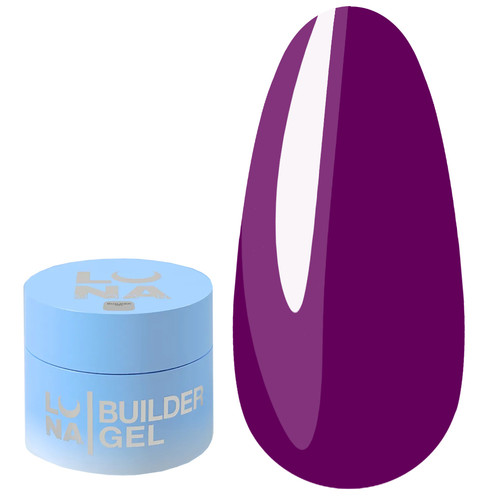 Gel for nail extensions LUNA Glass Builder Gel 5 purple stained glass 15 ml (373-6378-1985) - Фото №1