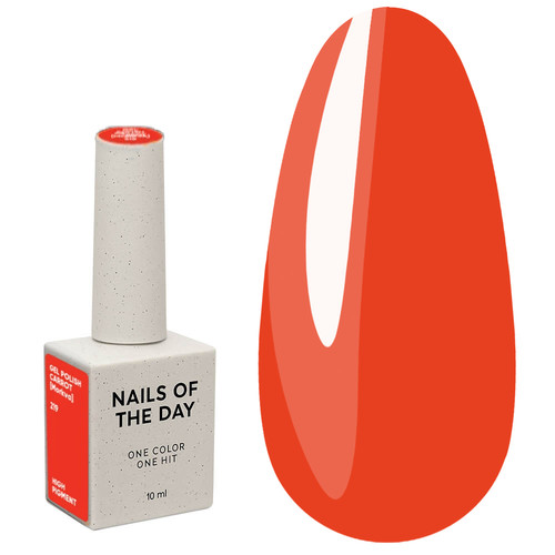 Gel polish NAILSOFTHEDAY 219 Carrot orange 10 ml - Фото №1