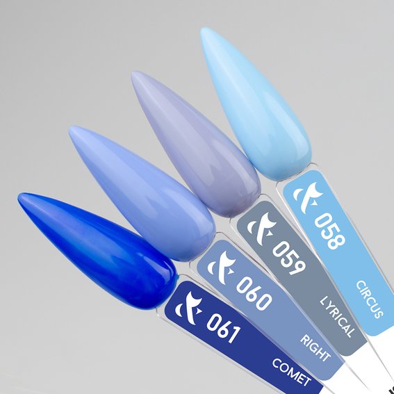 Gellack FOX SHOT Spectrum Gel Vinyl №059 pastellgrau-blau 5 g - Фото №3