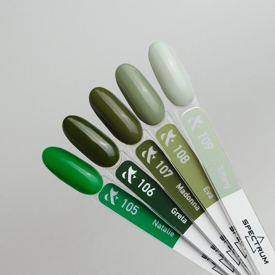 Gel polish FOX Spectrum gold №108 enamel grey-olive 7 ml - Фото №2