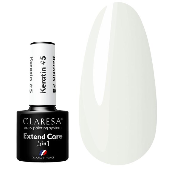 Цветная база 5в1 Claresa EXTEND CARE 5 IN 1 KERATIN 5 5г - Фото №1