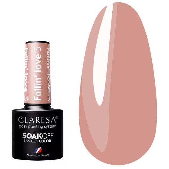 Claresa Gel Polish FALLIN LOVE 1 pink beige, 5g