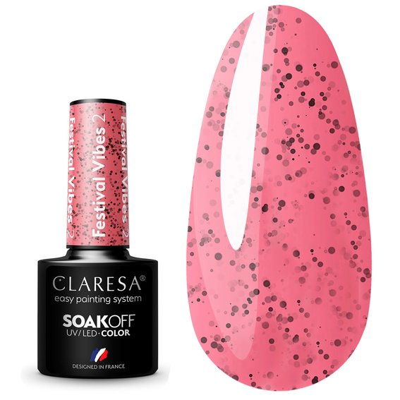 Claresa Hybrid Nagellack FESTIVAL VIBES 2 rosa, 5g