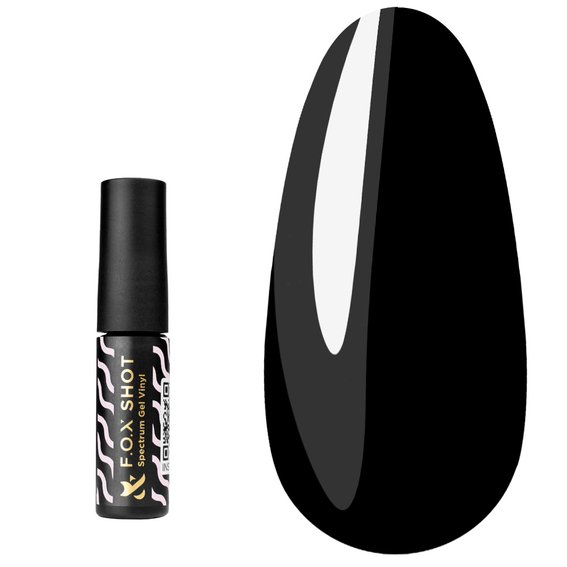 Gel polish FOX SHOT Spectrum №002 black, 5 g