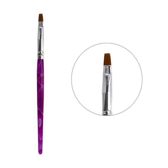 Кисточка для наращивания BLING №4 фиолетовые разводы - Фото №1