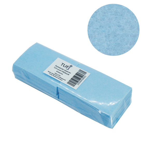 Fusselfreie Tücher TUFI Profi PREMIUM blau 4x6 cm 70 Stück (104069) - Фото №1