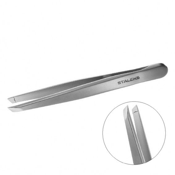 Eyebrow tweezers STALEKS BEAUTY & CARE 10 TYPE 3 (wide slant)