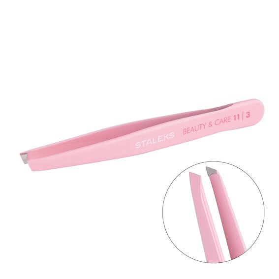 Eyebrow tweezers Staleks BEAUTY & CARE 11 TYPE 3 (wide slant)