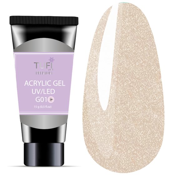 Акрил-гель TUFI profi PREMIUM G01 shine crystal 15 г (0098912) - Фото №1