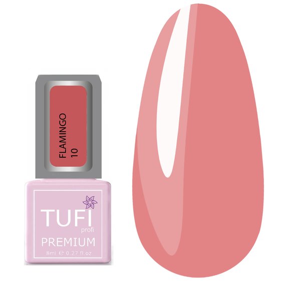 Gellack TUFI profi PREMIUM Flamingo №10 Malvenblüte 8 ml (0121301) - Фото №1