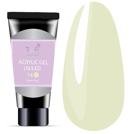 TUFI profi PREMIUM Acrylgel 14 Zitronenhüttenkäse 15 g (0121668) - Фото №1