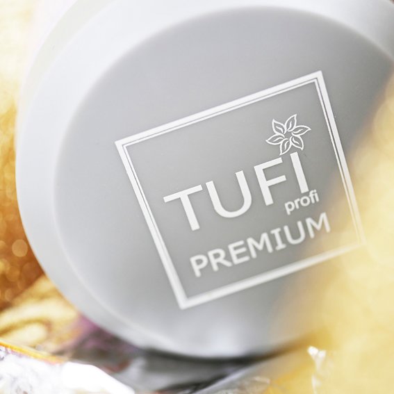 Топ TUFI profi PREMIUM Potal Top без липкого слоя с поталью золото 30 мл (0121828) - Фото №4