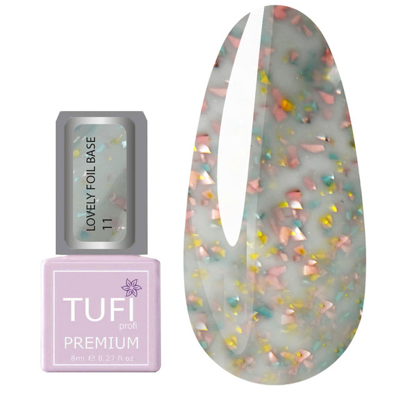 TUFI profi PREMIUM Lovely Foil Base 11 haze 8 ml (0196367) - Фото №1