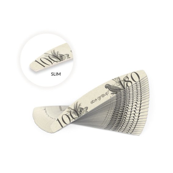 Aba Group Пилочка для ногтей CROSS MOON 100/180 SLIM - RETRO, 25 шт. - Фото №3