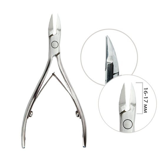Nagelknipser TUFI profi PREMIUM XS silber 16-17 mm (0097211) - Фото №1