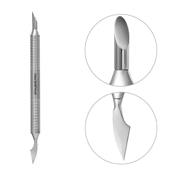 Manicure pusher Staleks Pro EXPERT 100 TYPE 1 (slanted pusher and cleaner)
