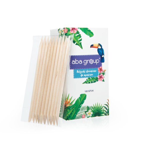 Orange sticks for manicure Aba Group 9.5 cm 100 pcs - Фото №3