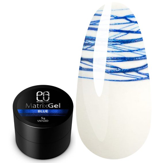 Gel for nail design PALU Matrix MG6 blue 5 ml - Фото №1