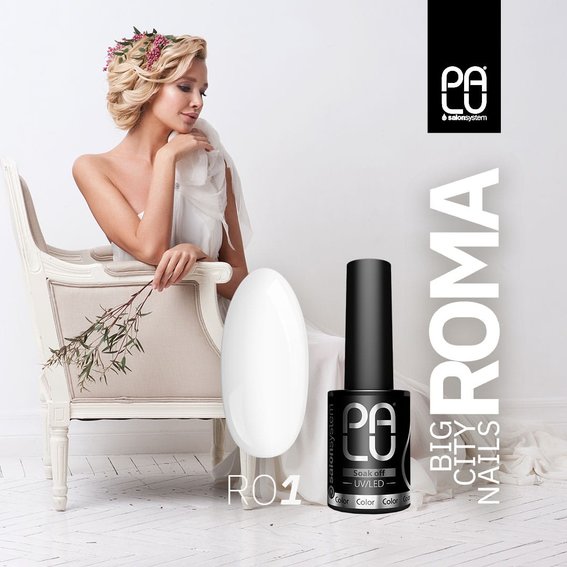 Гель-лак PALU Roma RO1 белый 11 мл - Фото №5