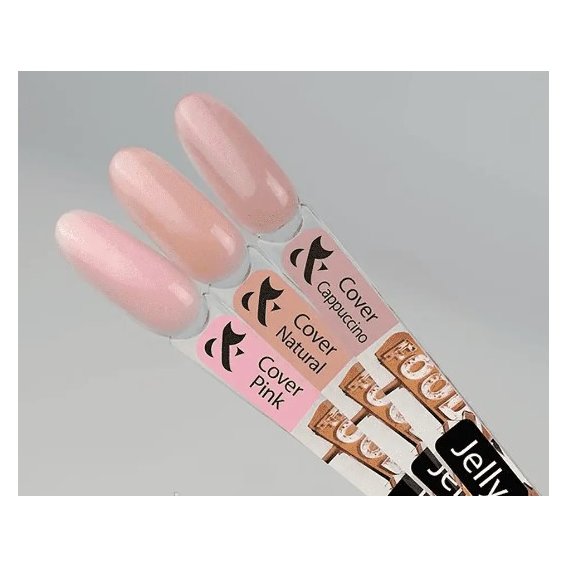 Gel for extension FOX Jelly Cover Natural nude 30 ml - Фото №2