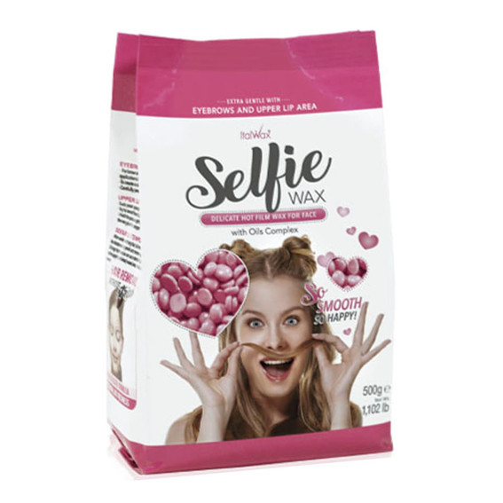 Gentle low-temperature wax for facial depilation with a complex of oils in drops Italwax Selfie Wax 500 g
