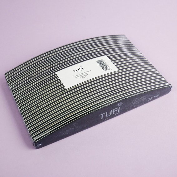 Пилочка TUFI profi PREMIUM черная 100/180 грит 17,8 см 25 шт (0122154) - Фото №3